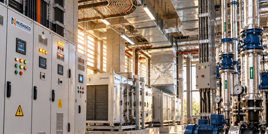 Industrial Plant Room with HVAC and Controls